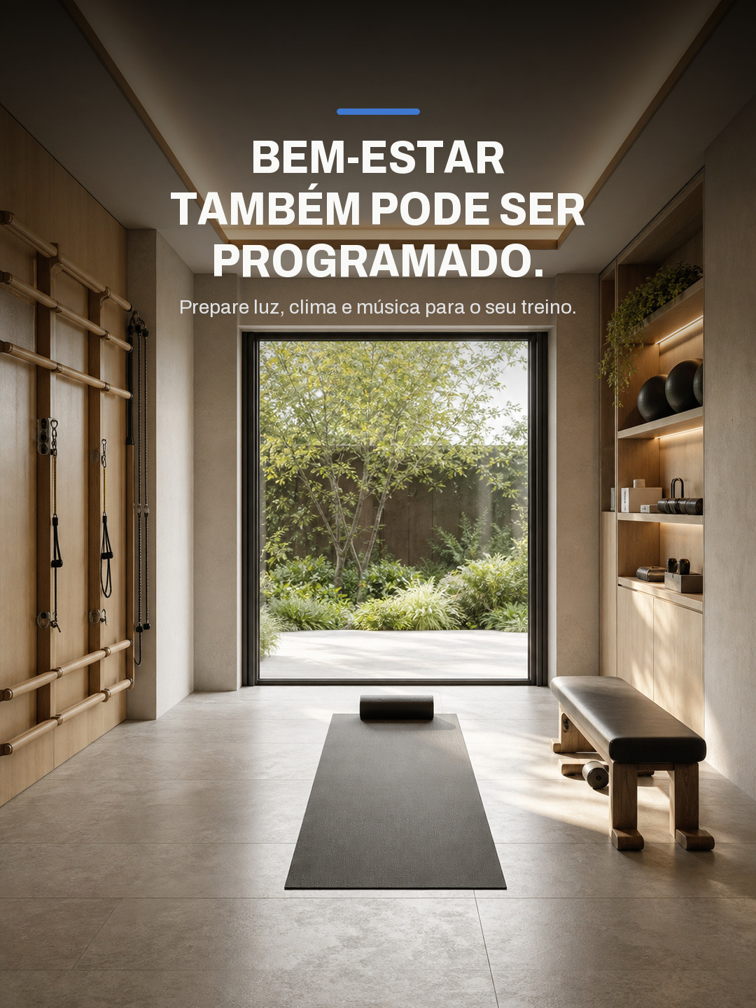 Ambiente residencial moderno com automação